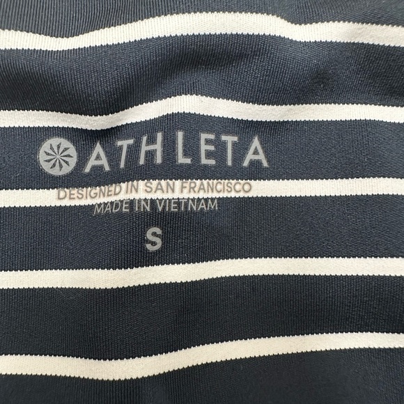 Athleta Navy White Striped Contender 7/8 Leggings Tights small - Picture 11 of 17